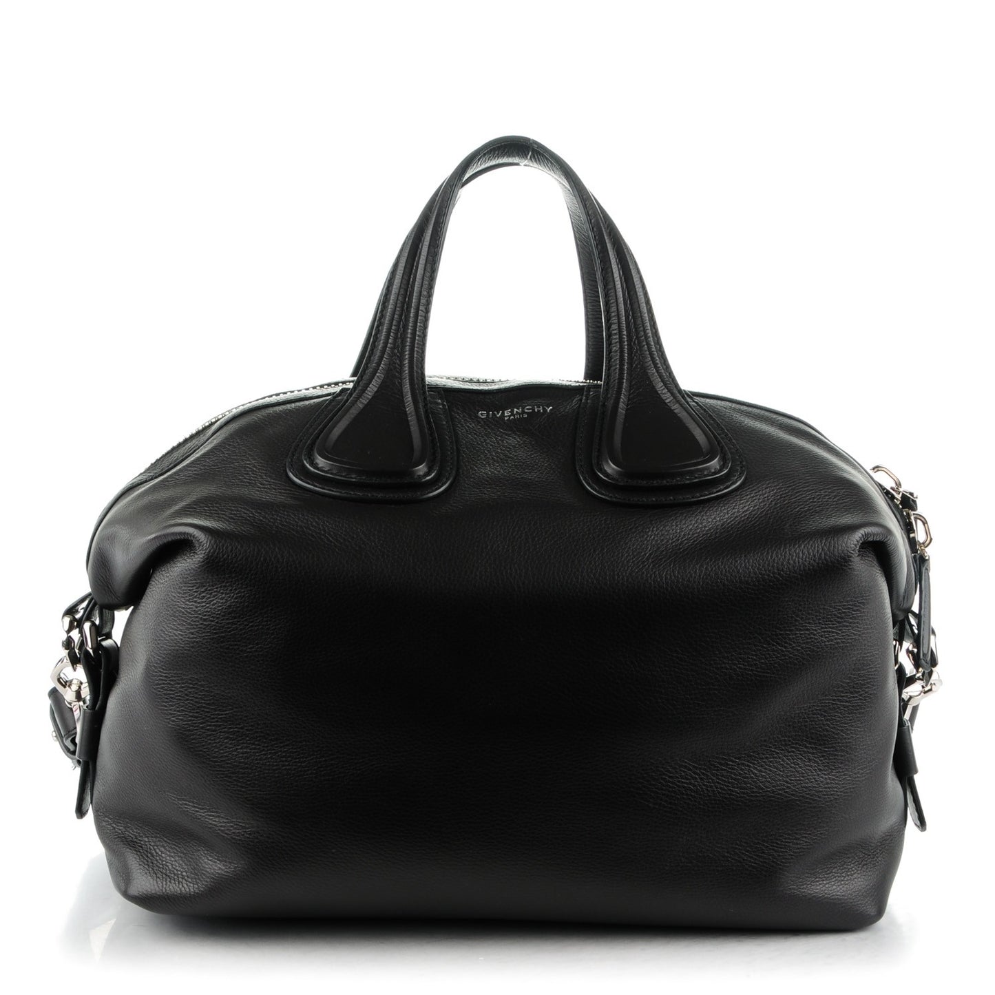 Waxed Calfskin Studded Medium Nightingale Black
