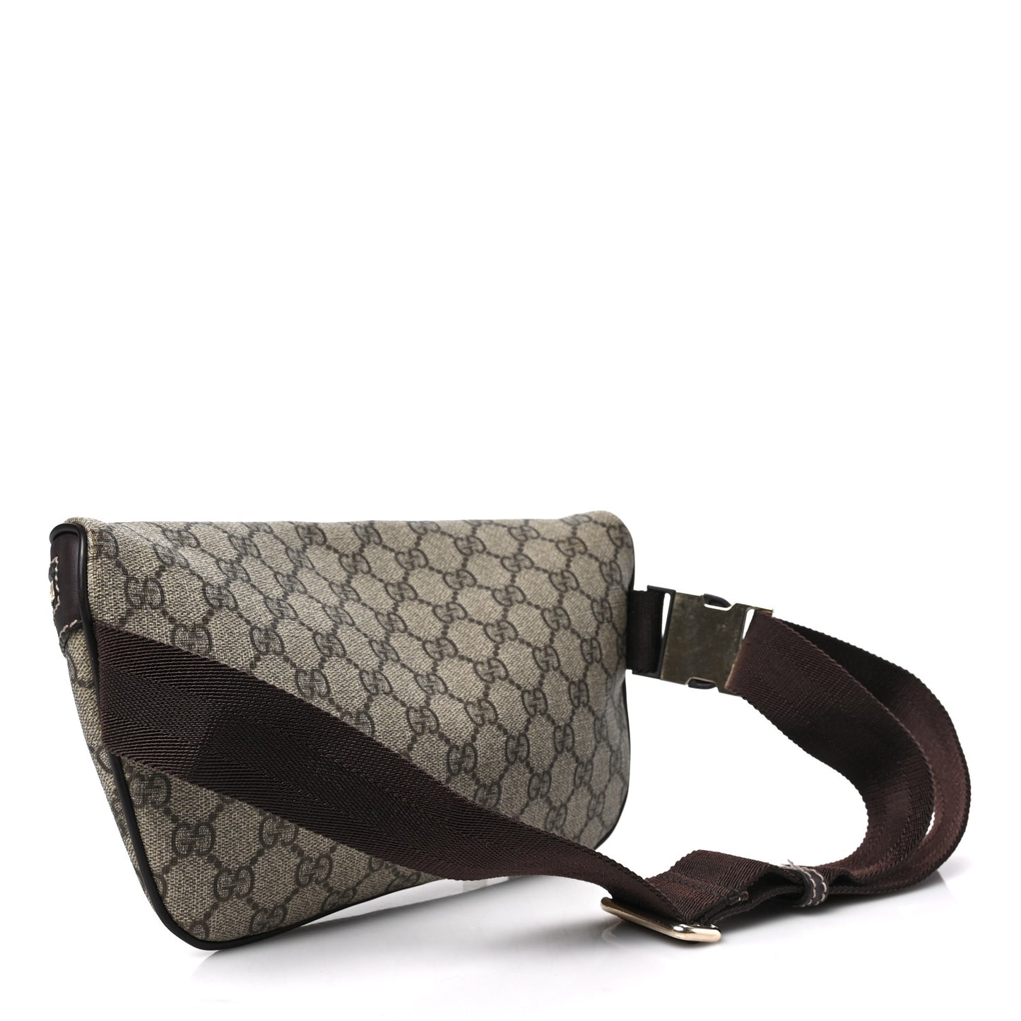 GG Supreme Monogram Belt Bag Dark Brown