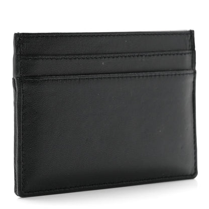 Saint Laurent Calfskin Heart Embossed Card Case Black 2 of 7