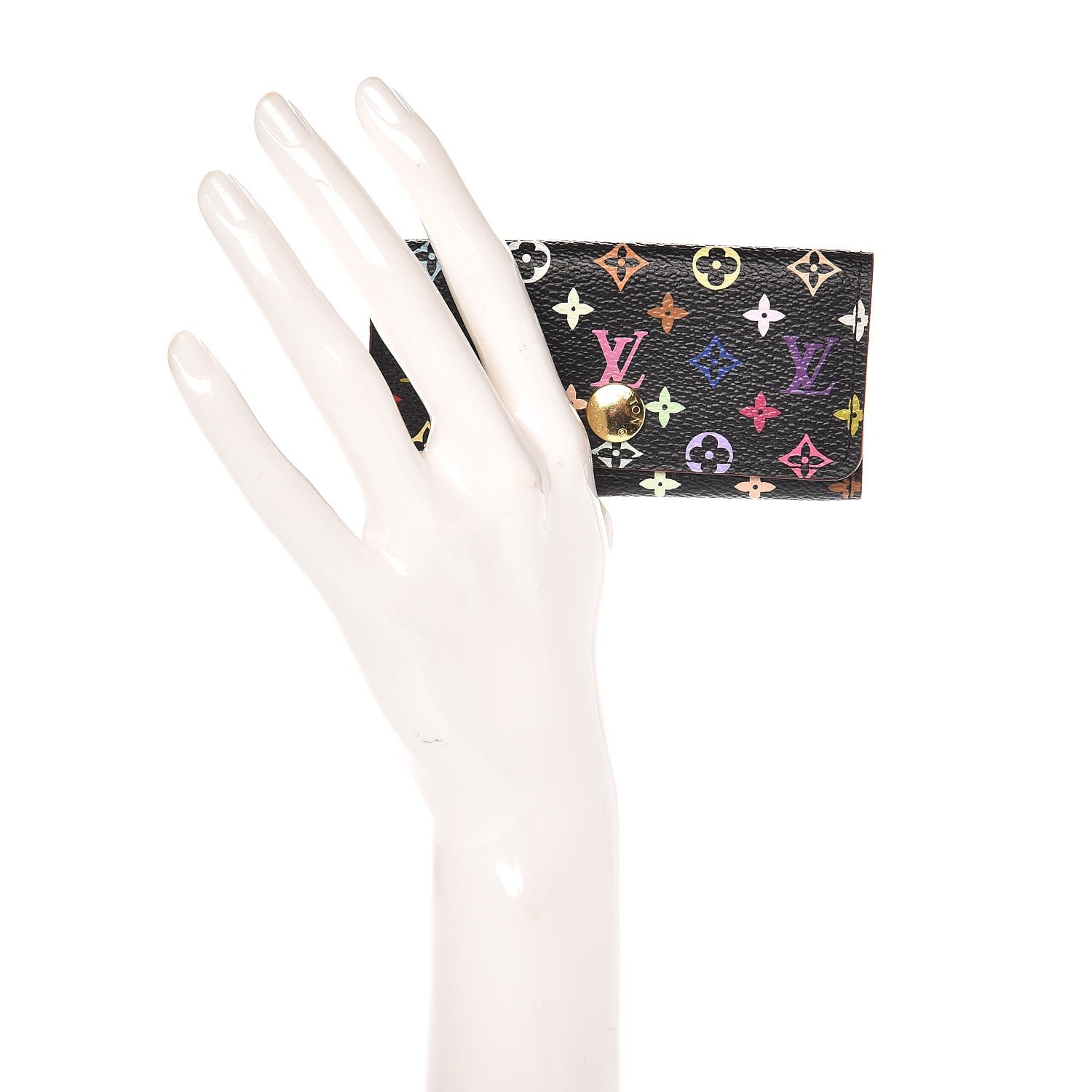 Louis Vuitton Monogram Multicolor Multicles 4 Key Holder Black Grenade 2 of 6