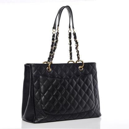 Chanel Caviar Quilted Grand Shopping Tote GST Black 3 of 13