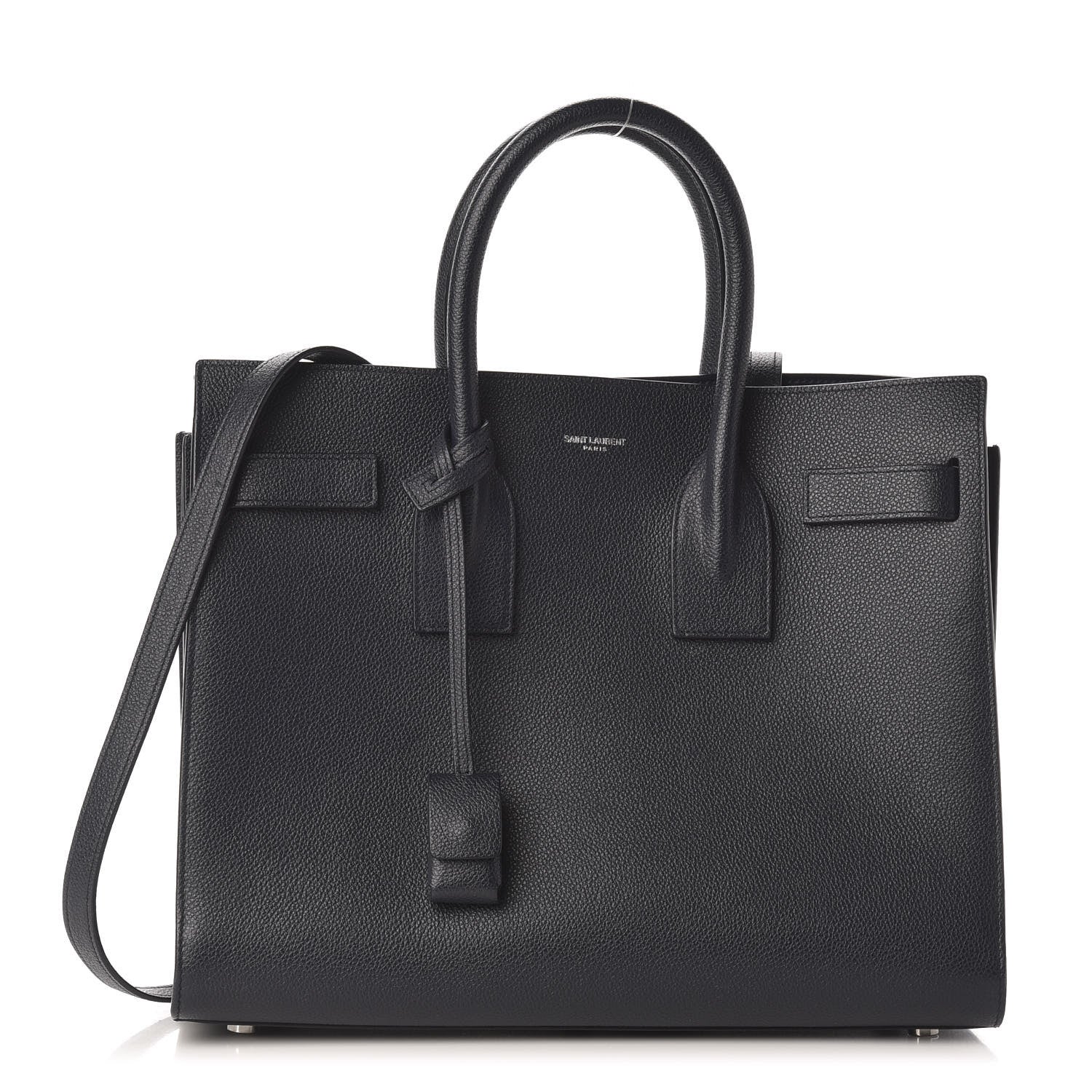 Saint Laurent Grained Calfskin Small Sac De Jour Petrol 1 of 13