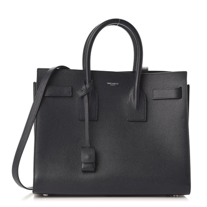 Saint Laurent Grained Calfskin Small Sac De Jour Petrol 1 of 13