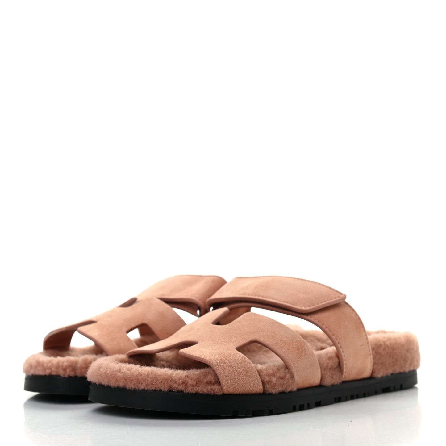 Suede Goatskin Woolskin Womens Chypre Sandals 36 Rose Aube