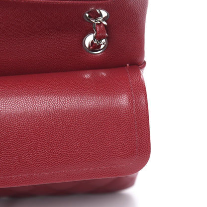Chanel Caviar Quilted Medium Double Flap Dark Red 12 of 13