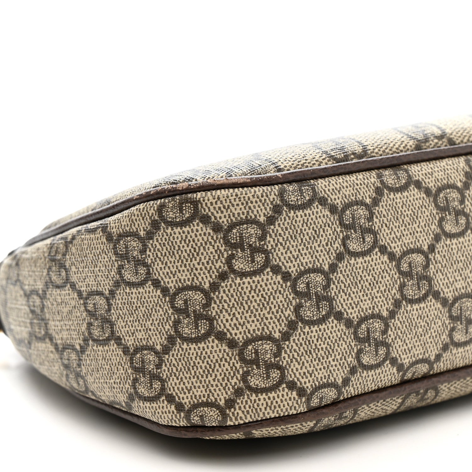 Gucci GG Supreme Monogram Textured Dollar Calfskin Web Small Ophidia GG Handbag Beige Ebony New Acero 10 of 12