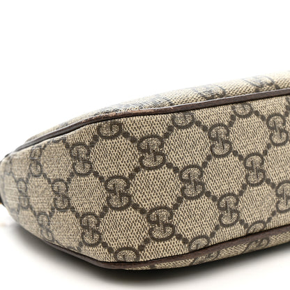 Gucci GG Supreme Monogram Textured Dollar Calfskin Web Small Ophidia GG Handbag Beige Ebony New Acero 10 of 12