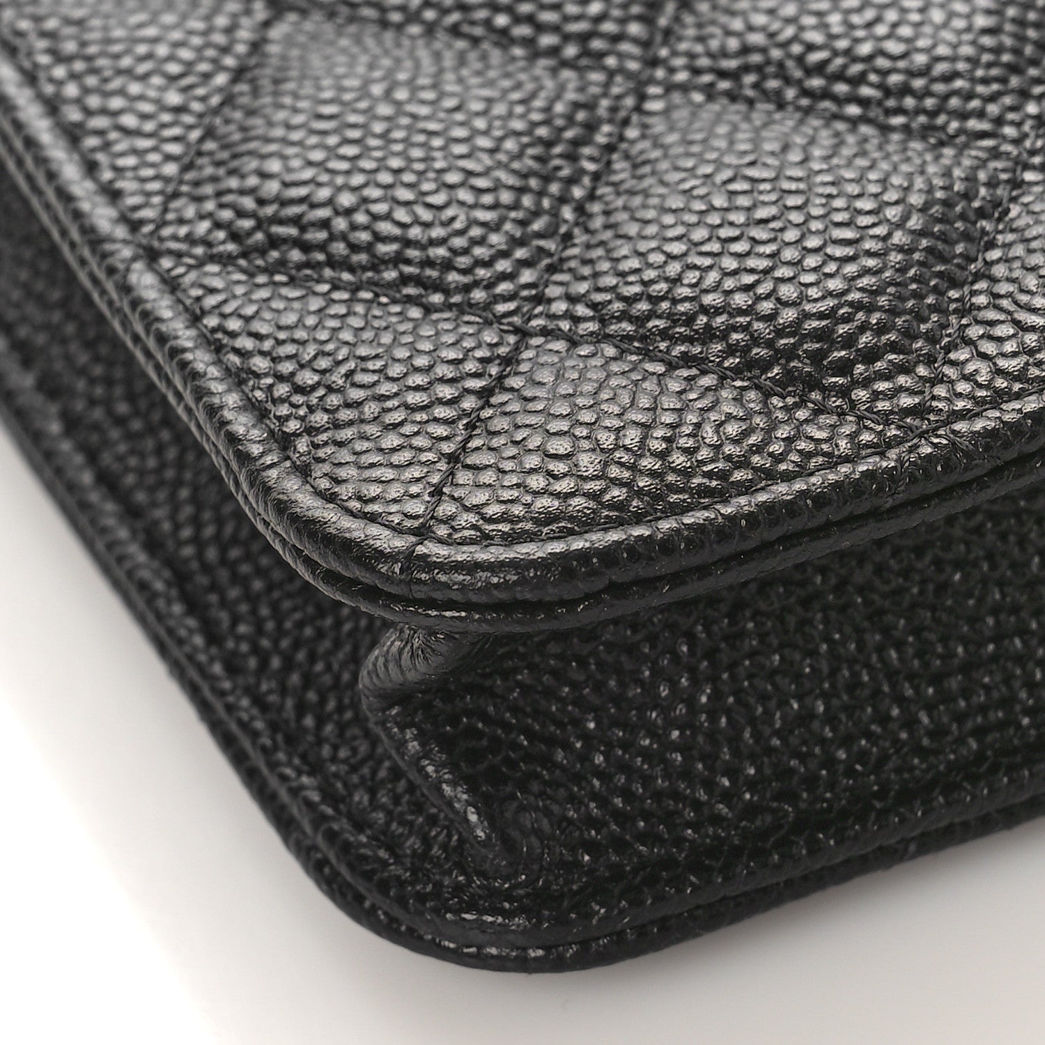 Chanel Caviar Quilted Bow Phone Holder Black 8 of 10