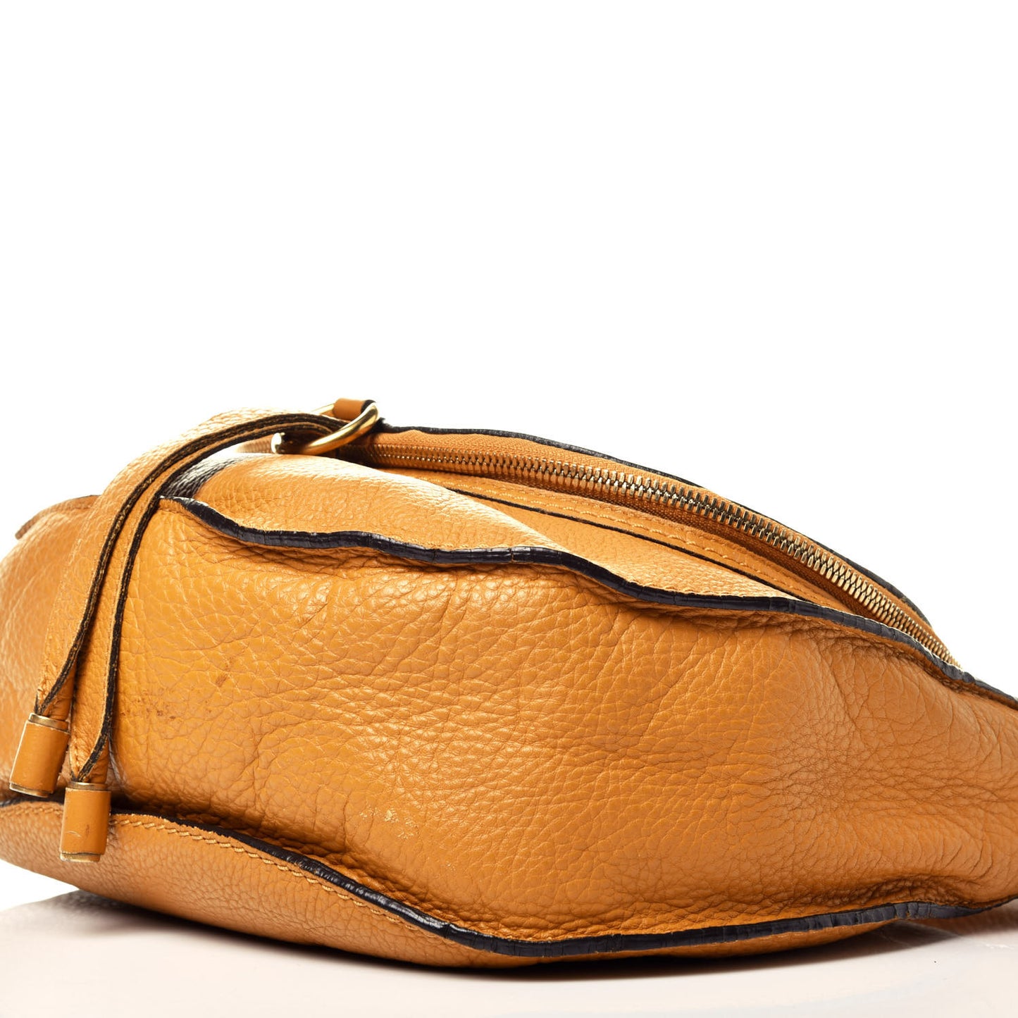 Calfskin Medium Marcie Round Zip Crossbody Brown Sugar