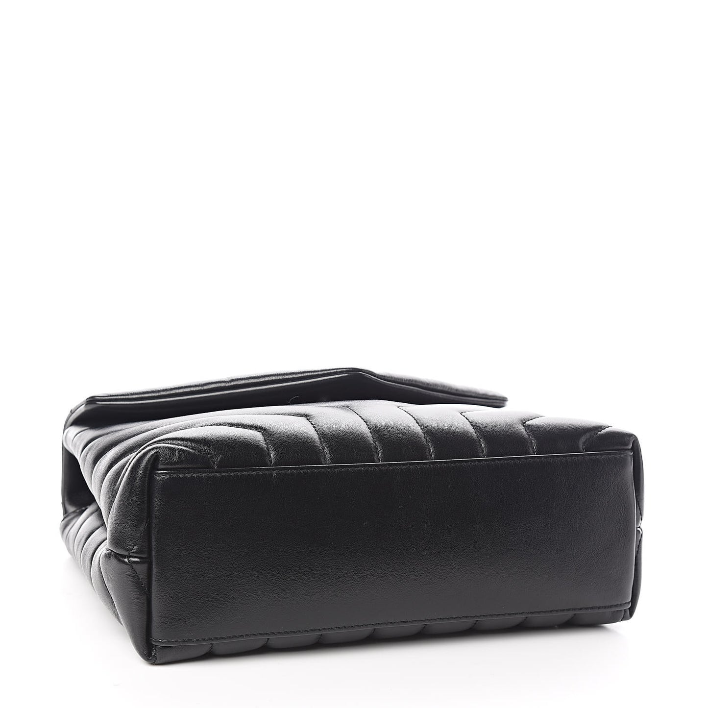 Calfskin Y Quilted Monogram Small Loulou Chain Satchel Black