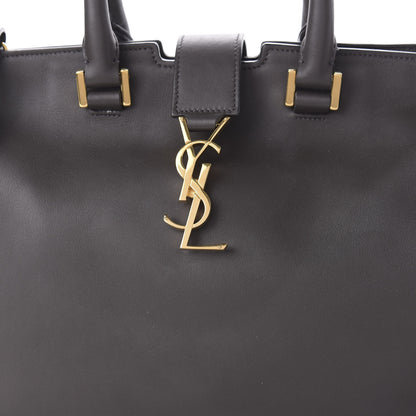 Saint Laurent Smooth Calfskin Small Cabas Monogram Dark Grey 9 of 11