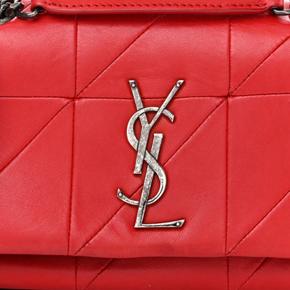 Saint Laurent Lambskin Patchwork Monogram Small Jamie Red 8 of 14