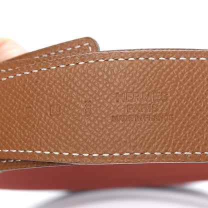 Hermes Epsom Swift 32mm Belt Strap 95 Gold Sanguine 3 of 5