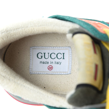 Gucci Suede Calfskin Womens Ultrapace Sneakers 38 Green 7 of 7