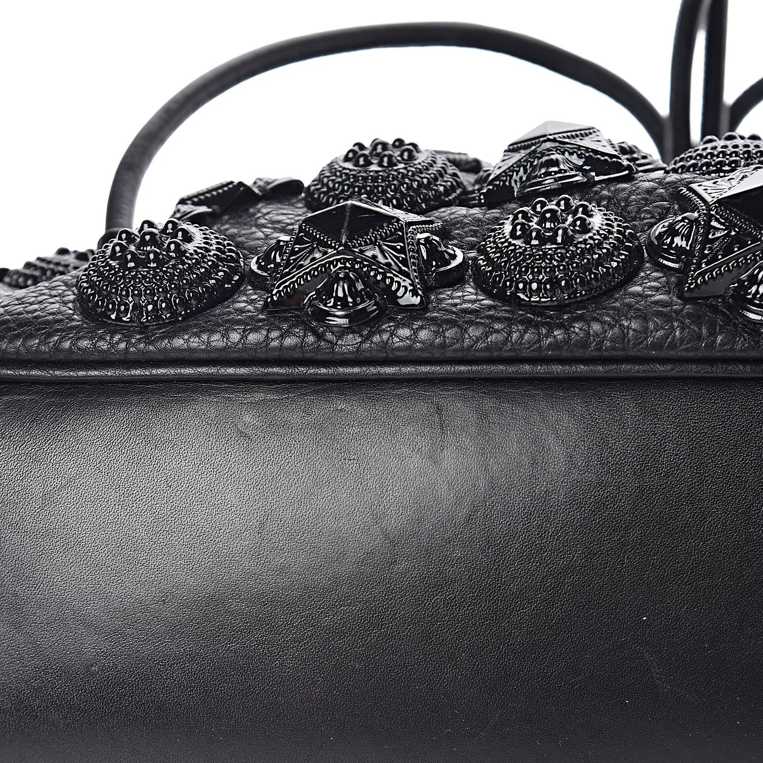 Burberry Calfskin Mason Warrior Studded Hobo Black 17 of 19