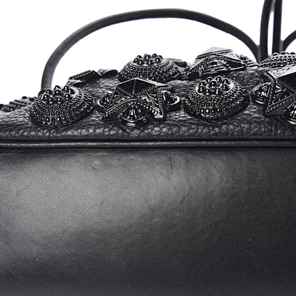 Burberry Calfskin Mason Warrior Studded Hobo Black 17 of 19