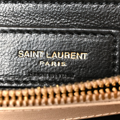 Saint Laurent Calfskin Y Quilted Monogram Small Loulou Chain Satchel Dark Beige 7 of 11