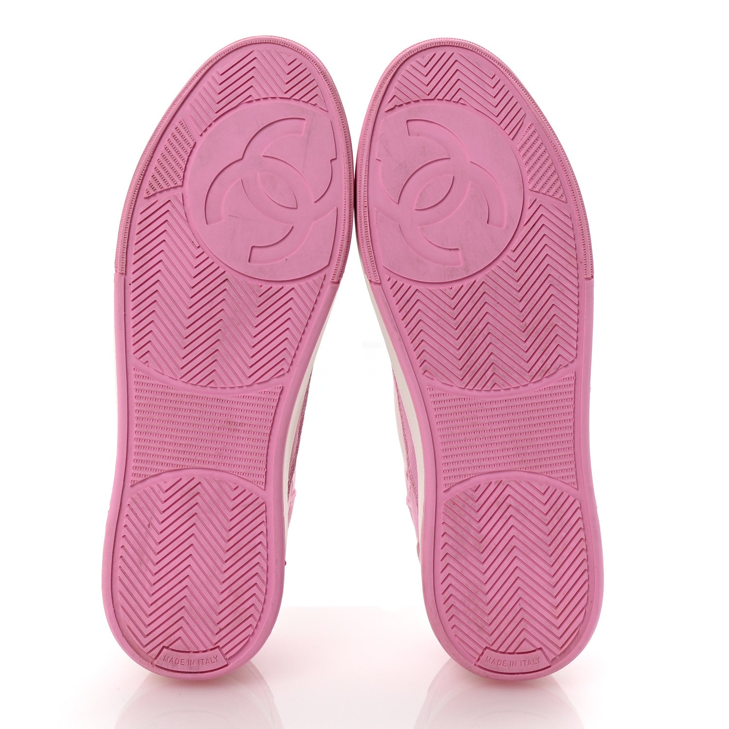 Chanel Cotton Sneakers 39 Pink White 6 of 10