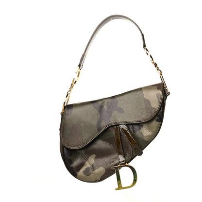 Christian Dior Pixelated Calfskin Camouflage Saddle Bag 1 of 8