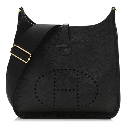 Hermes Taurillon Clemence Evelyne III PM Black 1 of 10