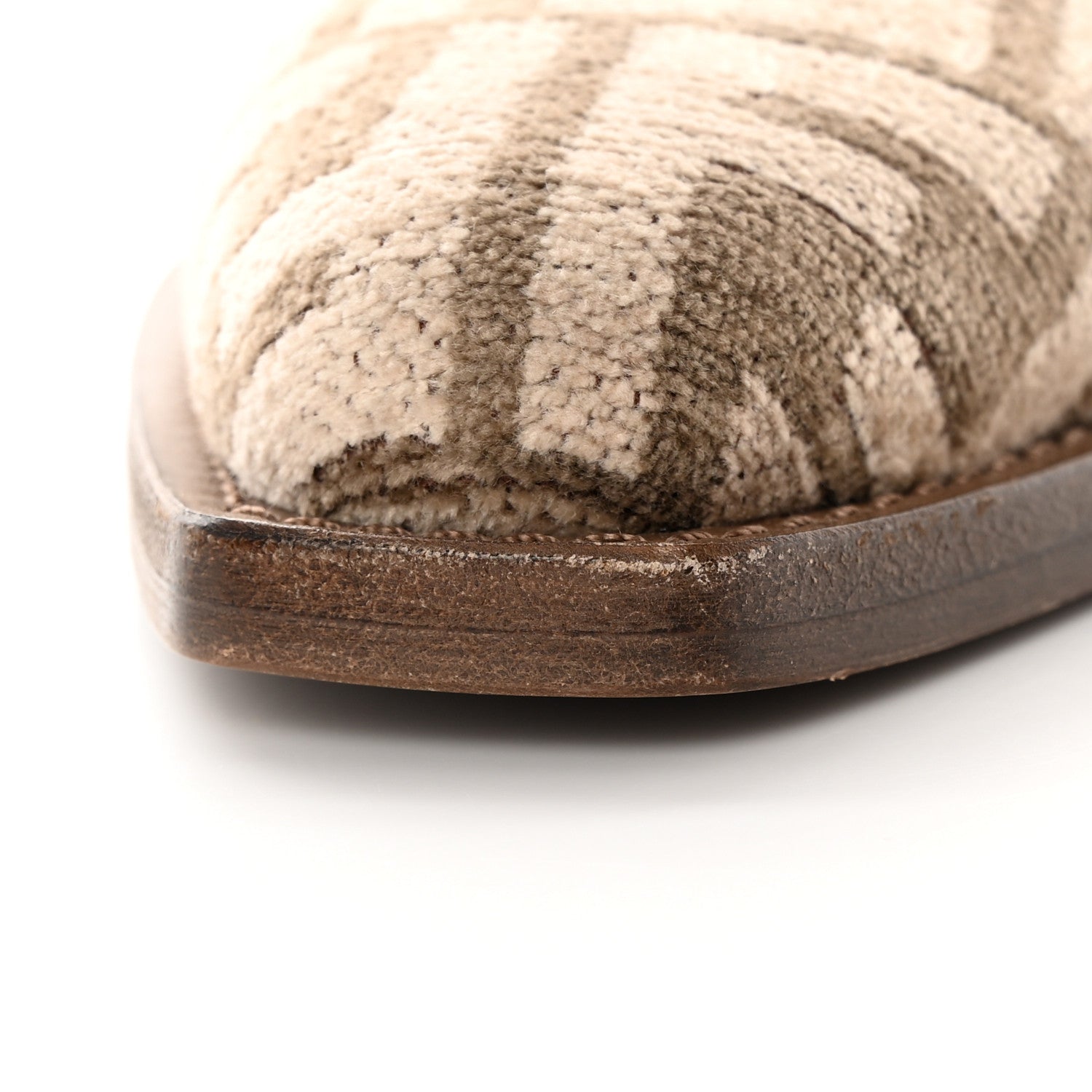 Fendi Chenille Jacquard FF Cut Baguette Ankle Strap 105mm Pumps 40 Tortora Nuvola 16 of 16