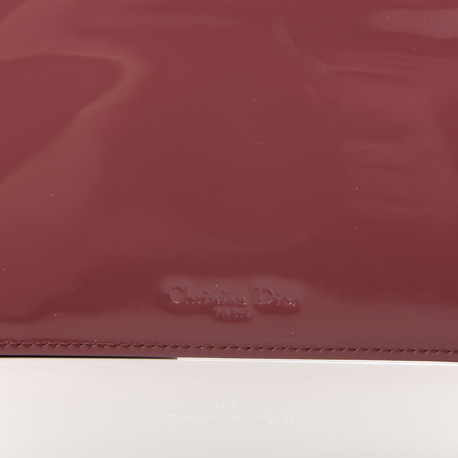 Christian Dior Patent Lady Dior Convertible Clutch Inserts Red 7 of 8