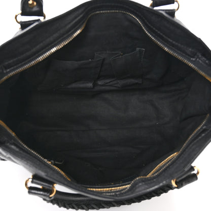Balenciaga Chevre Gold Metallic Edge Hardware City Black 6 of 11
