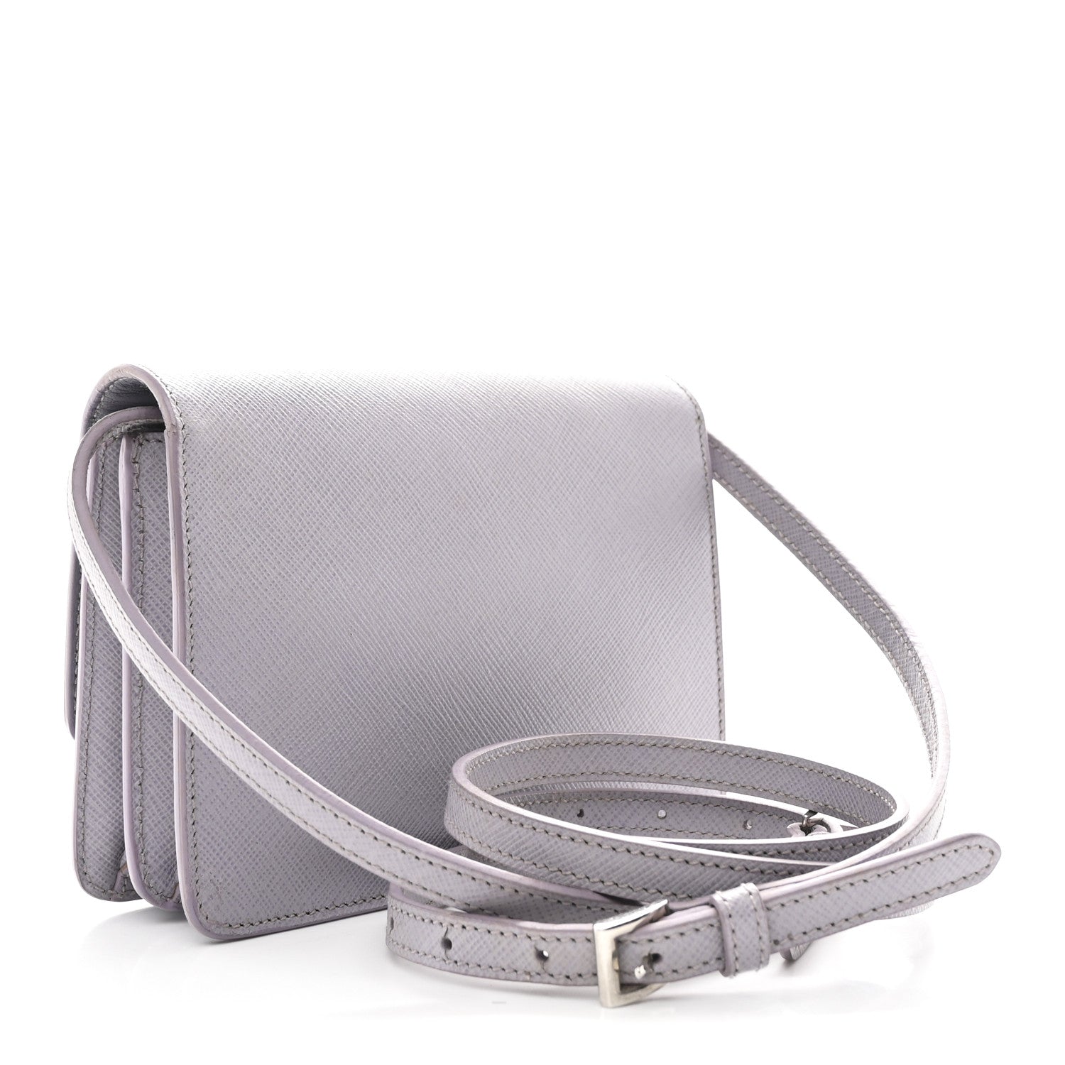 Prada Saffiano Lux Crossbody Bag Glicine 1809246 – FASHIONPHILE
