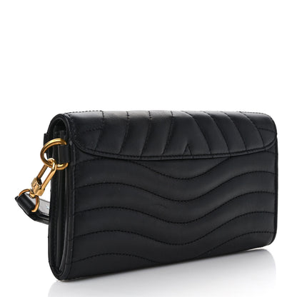 Louis Vuitton Calfskin New Wave Long Wallet Black 3 of 7
