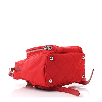 Prada Nylon Tessuto Impuntu Quilted Backpack Rosso 4 of 11