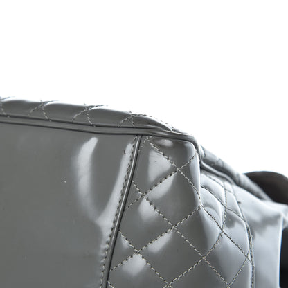 Chanel Glazed Calfskin Mademoiselle Lock Kelly Flap Bag Grey 9 of 21