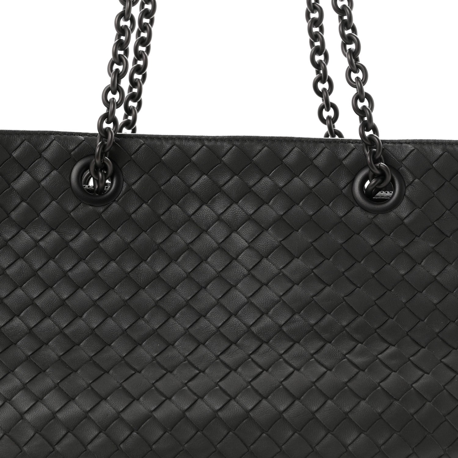 Bottega Veneta Nappa Intrecciato Medium Classic Chain Strap Tote Dark Grey 9 of 11