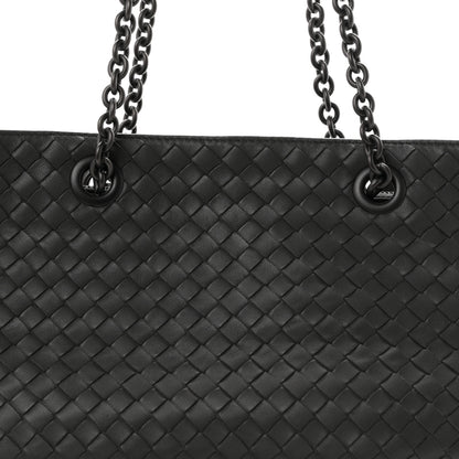Bottega Veneta Nappa Intrecciato Medium Classic Chain Strap Tote Dark Grey 9 of 11