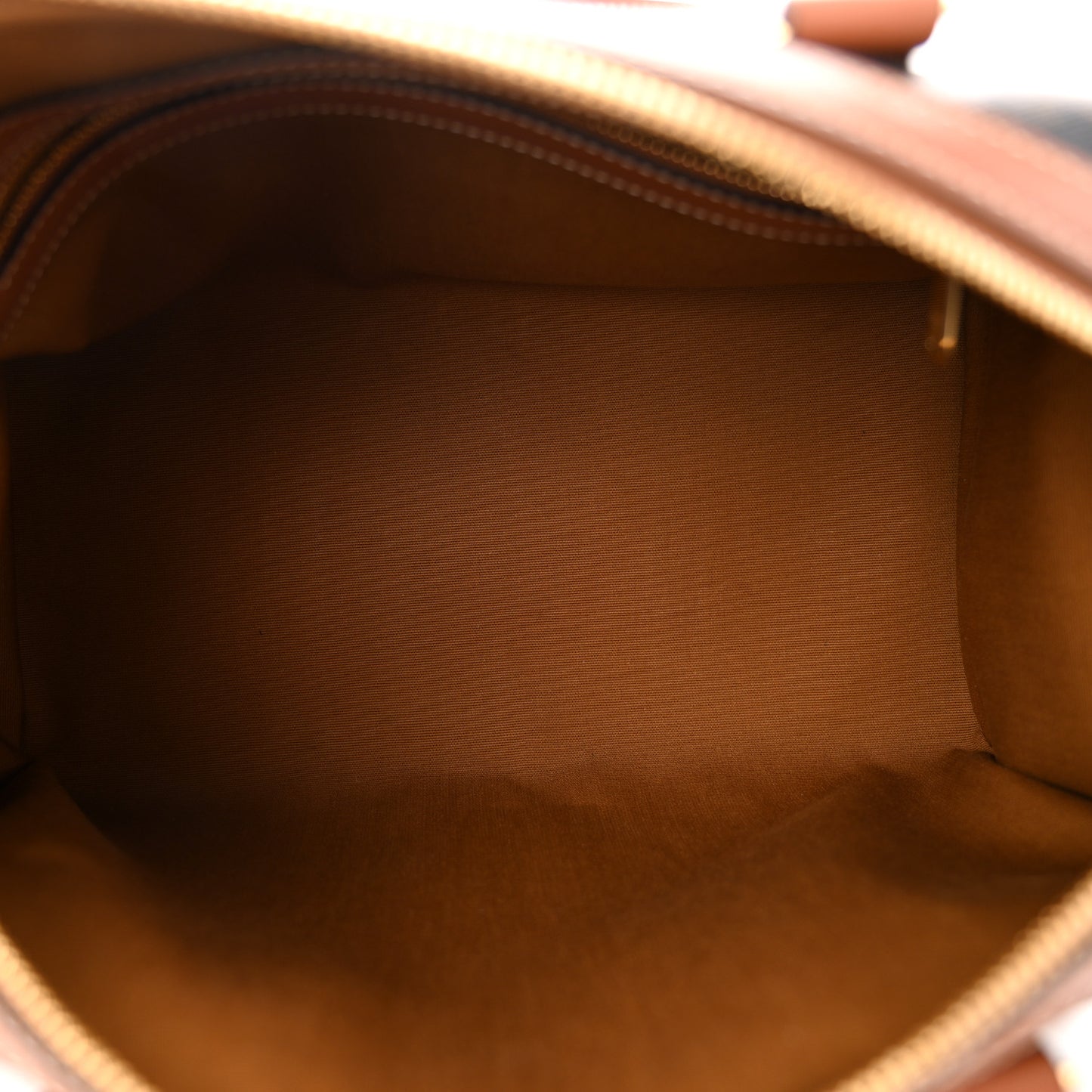 Triomphe Canvas Calfskin Large Boston Bag Tan