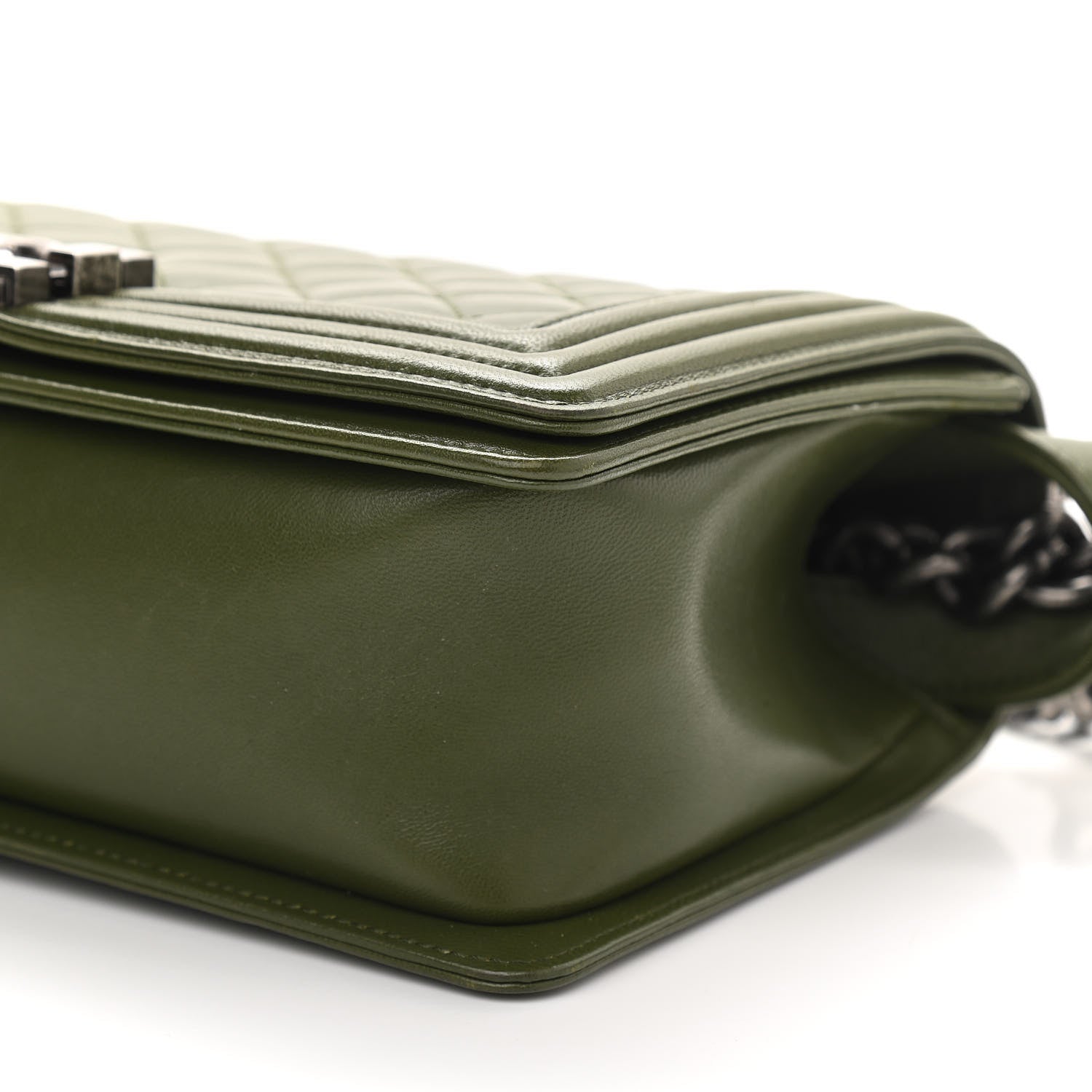 Chanel Lambskin Quilted Medium Boy Flap Green 9 of 10