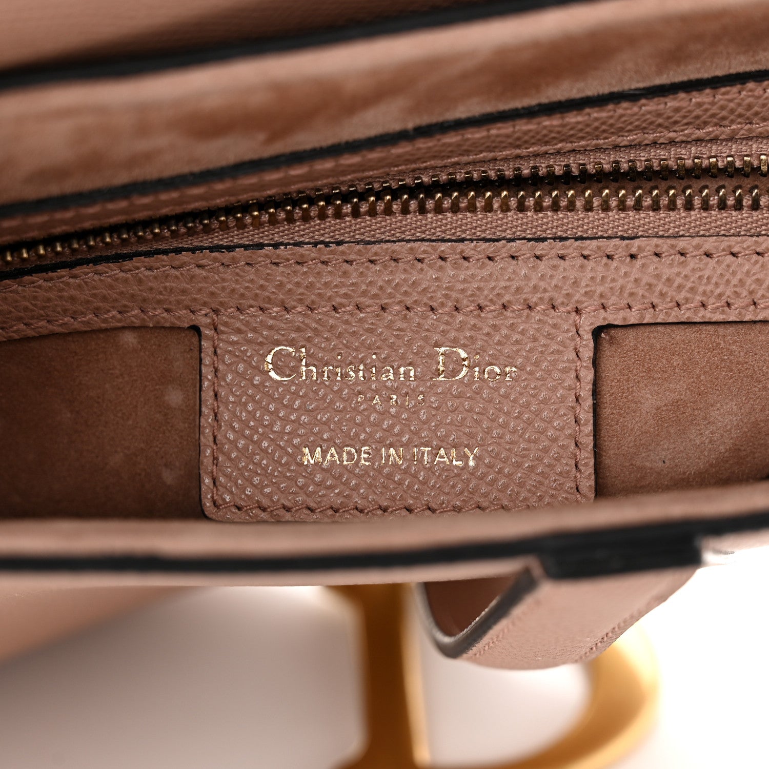 Christian Dior Grained Calfskin Saddle Bag Pink 6 of 11