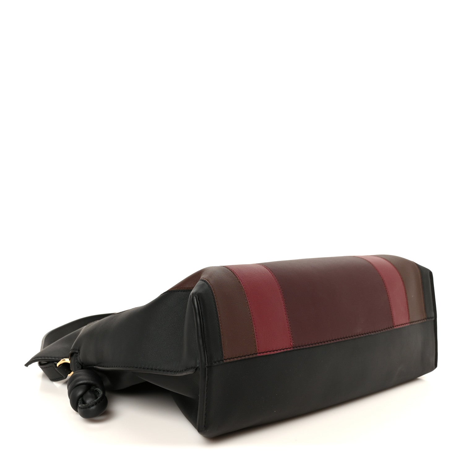 Loewe X ALBERS Nappa Calfskin Small Flamenco Knot Bag Black Burgundy 4 of 11