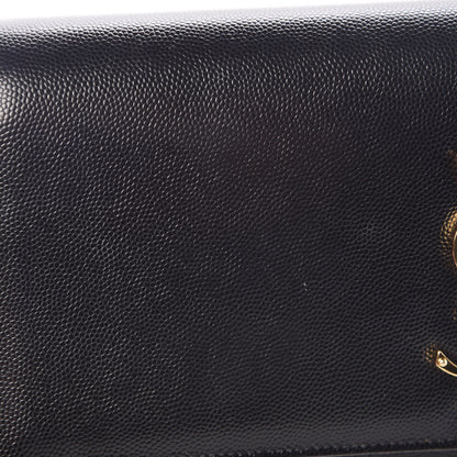 Saint Laurent Grain De Poudre Monogram Cassandre Clutch Black 10 of 13