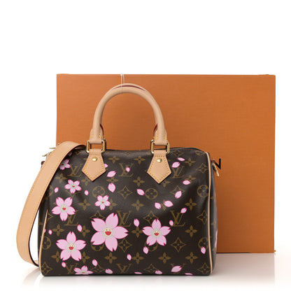 Louis Vuitton LV X TM Monogram Cherry Blossom Speedy Bandouliere 25 Sakura Brown 16 of 16