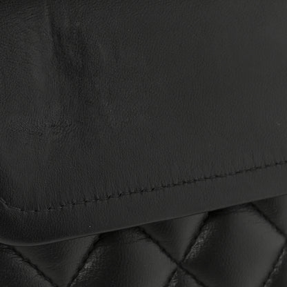 Chanel Lambskin Quilted Medium Double Flap Black 12 of 18