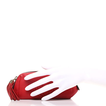 Gucci Pebbled Calfskin Soho Small Cosmetic Case Red 2 of 8