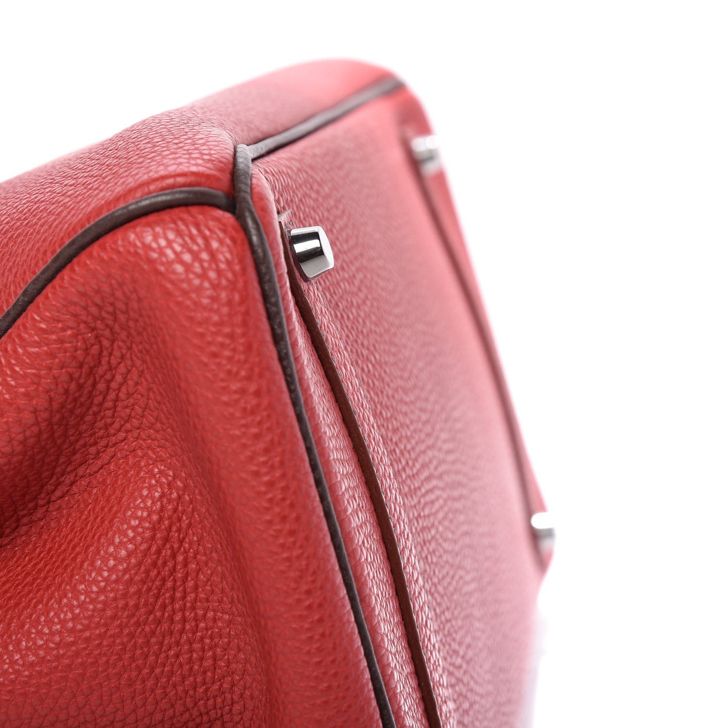 Togo Bi Color Horseshoe Birkin 35 Rouge Garance Chocolate