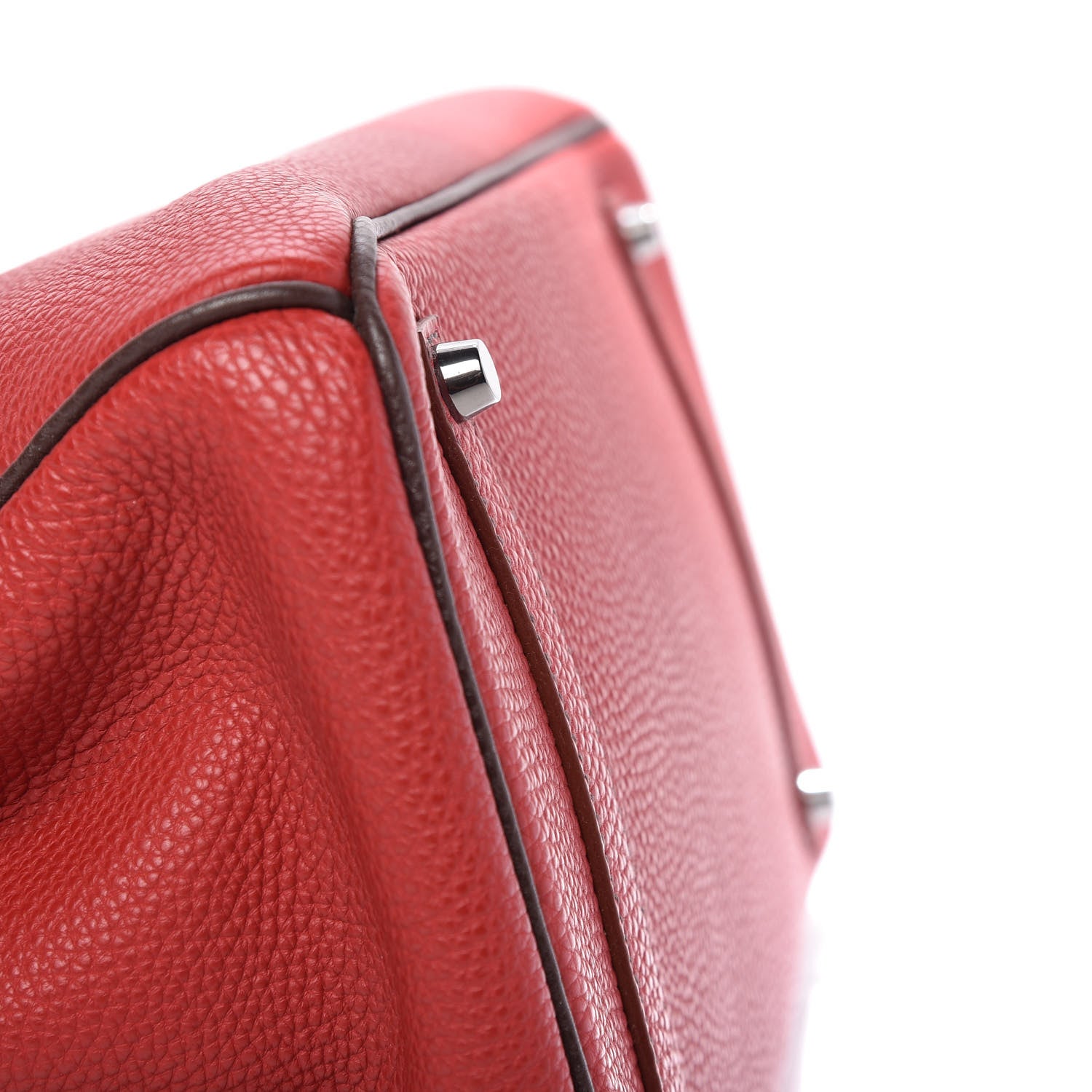 Hermes Togo Bi Color Horseshoe Birkin 35 Rouge Garance Chocolate 7 of 33