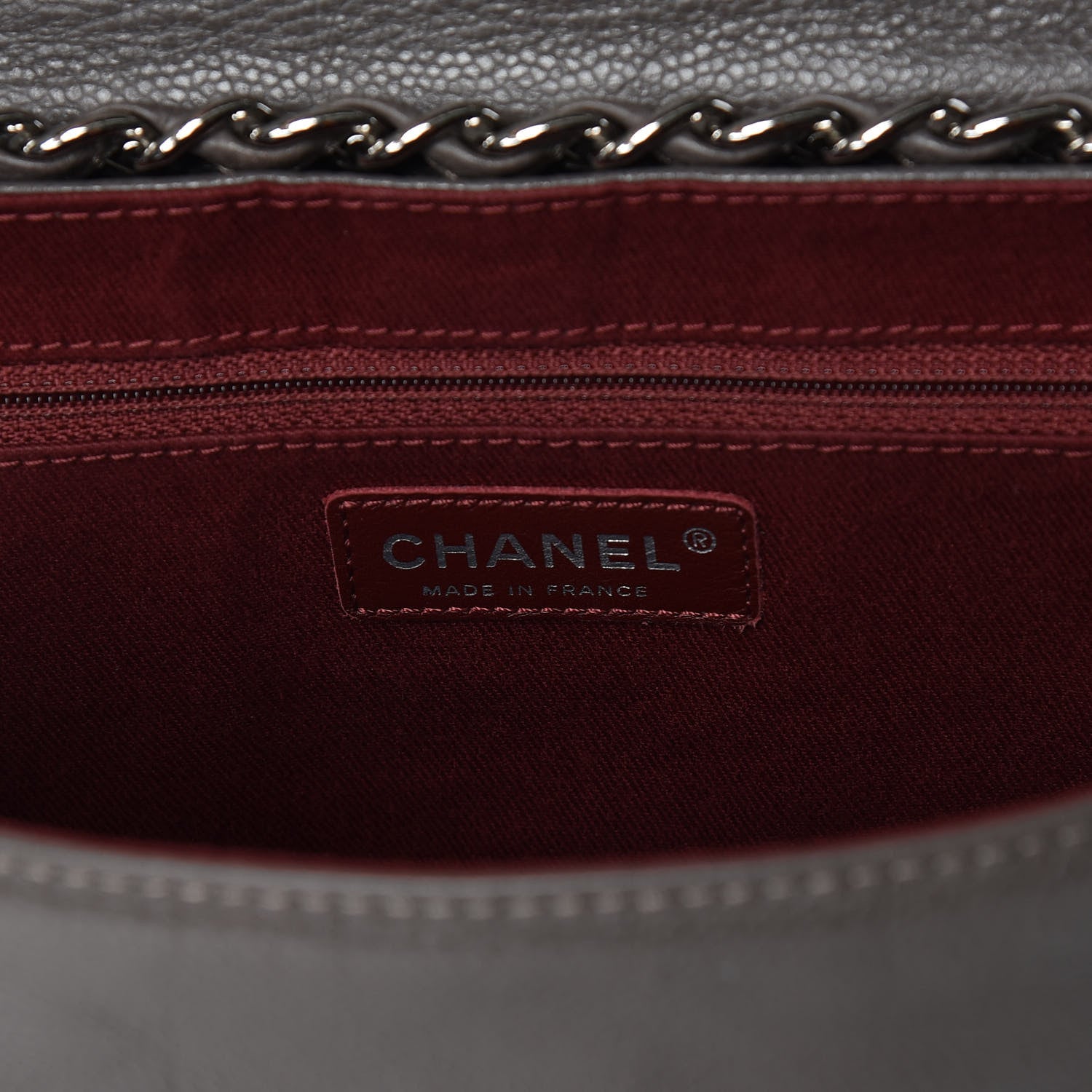 Chanel Caviar Large Half Moon Flap Taupe 6 of 10