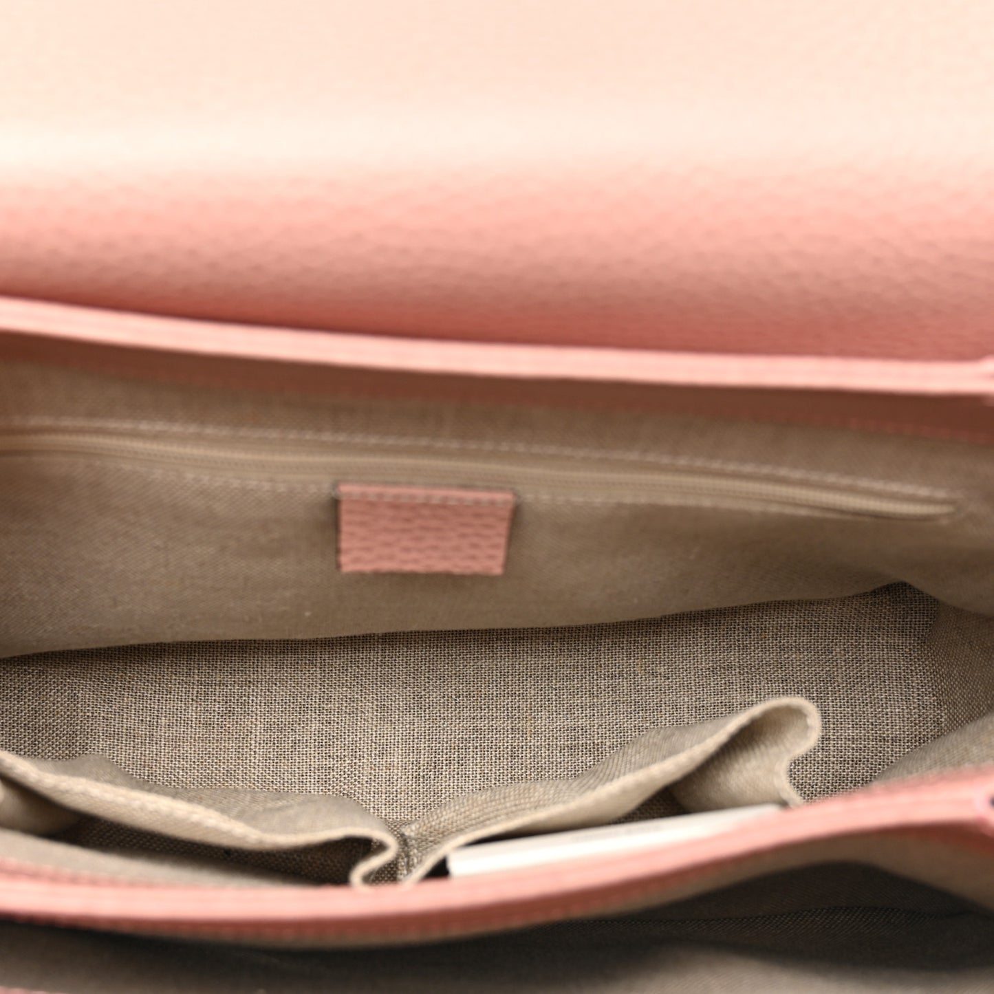 Dollar Calfskin Medium Interlocking G Top Handle Shoulder Bag Soft Pink