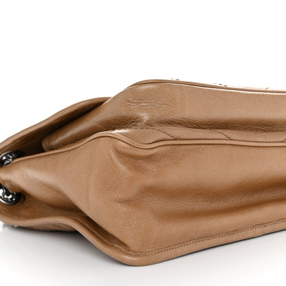 Saint Laurent Crinkled Calfskin Matelasse Monogram Medium Niki Chain Satchel Natural Tan 8 of 9