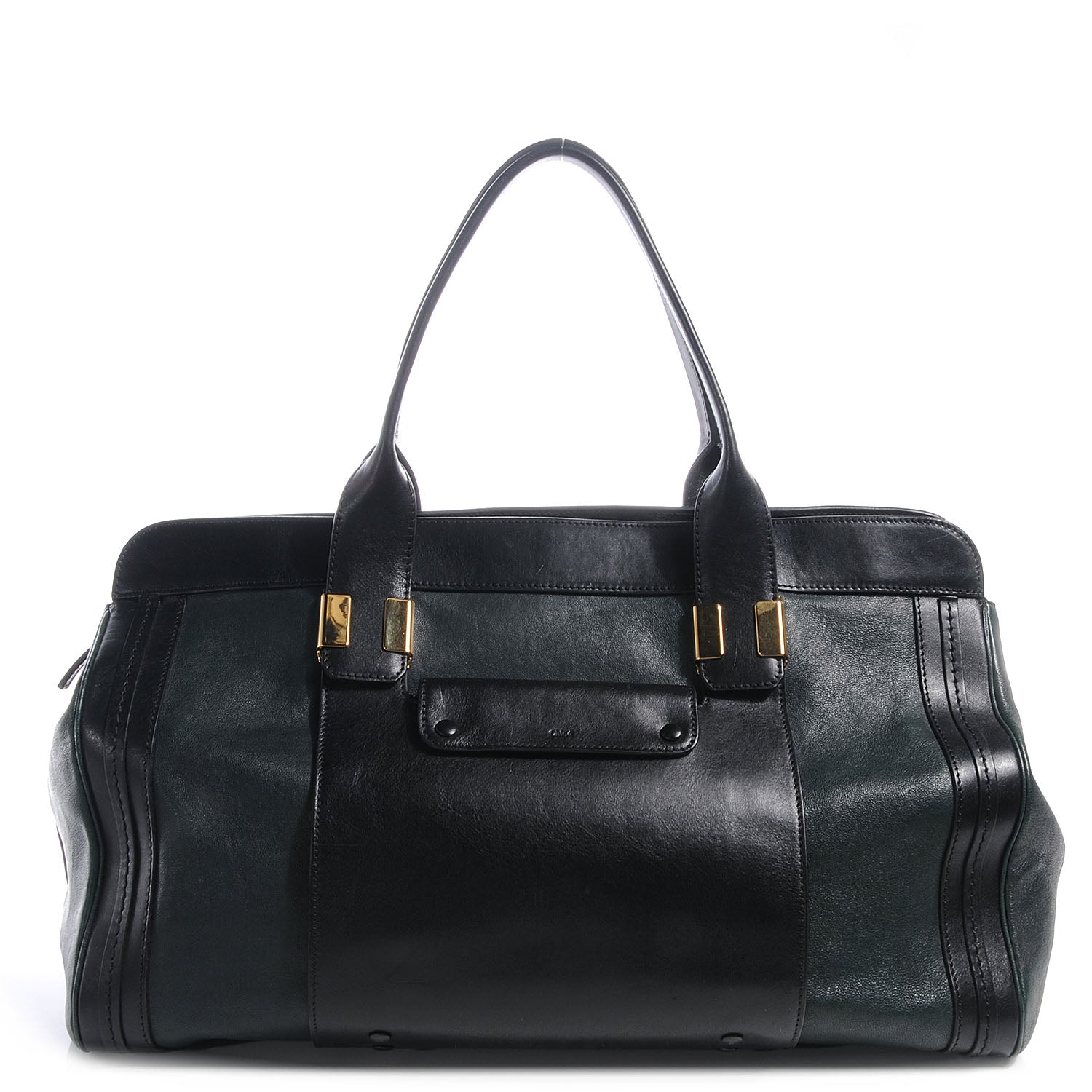 Chloe Leather Large Alice Satchel Fir Green 1 of 9