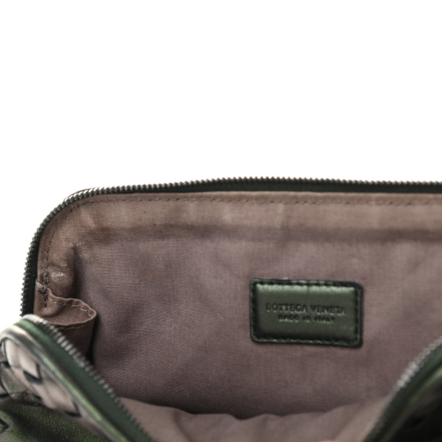 Iridescent Scarabee Small Cosmetic Pouch Green