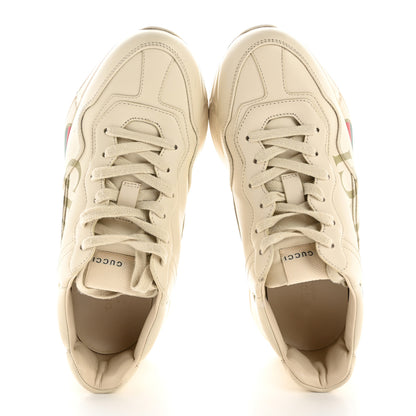 Gucci Calfskin Logo Womens Rhyton Sneakers 38 Ivory 2 of 15