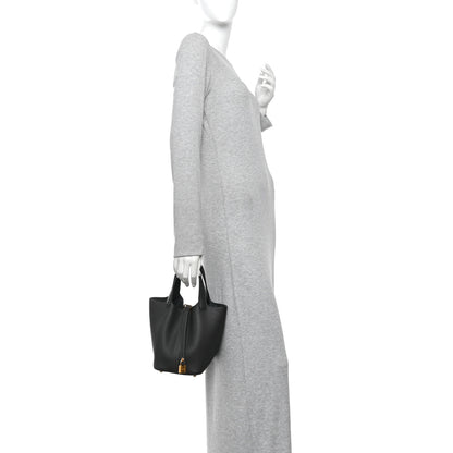 Hermes Taurillon Clemence Picotin Lock 18 PM Gris Misty 2 of 11